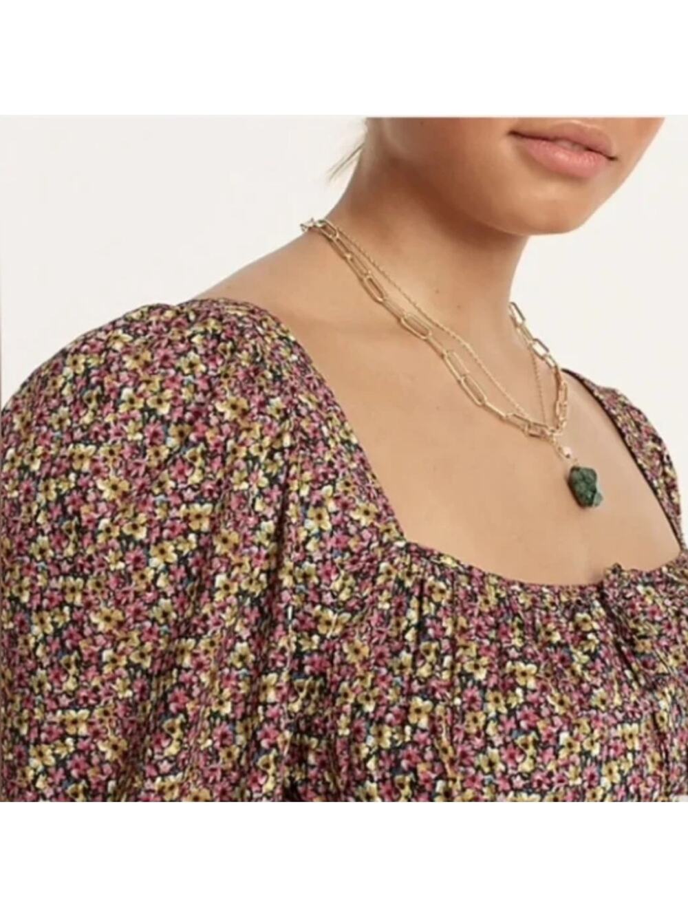 J. Crew Liberty Fabric Floral Top Size 14